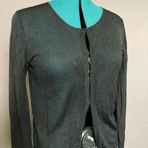 Black sheer shimmer cardigan Banana Republic Medium M